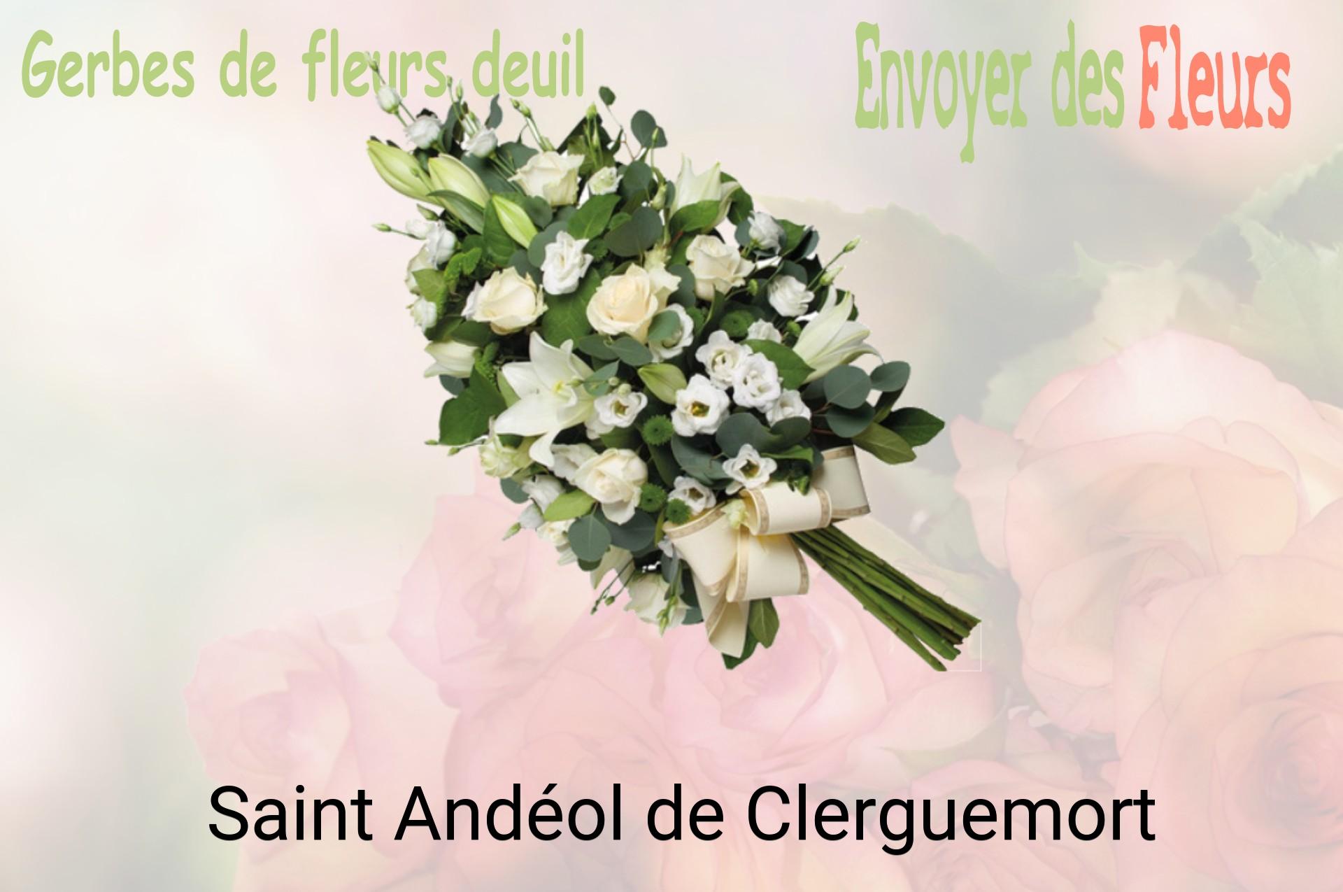 Gerbe de fleurs de deuil livrée à Saint-Andéol-de-Clerguemort